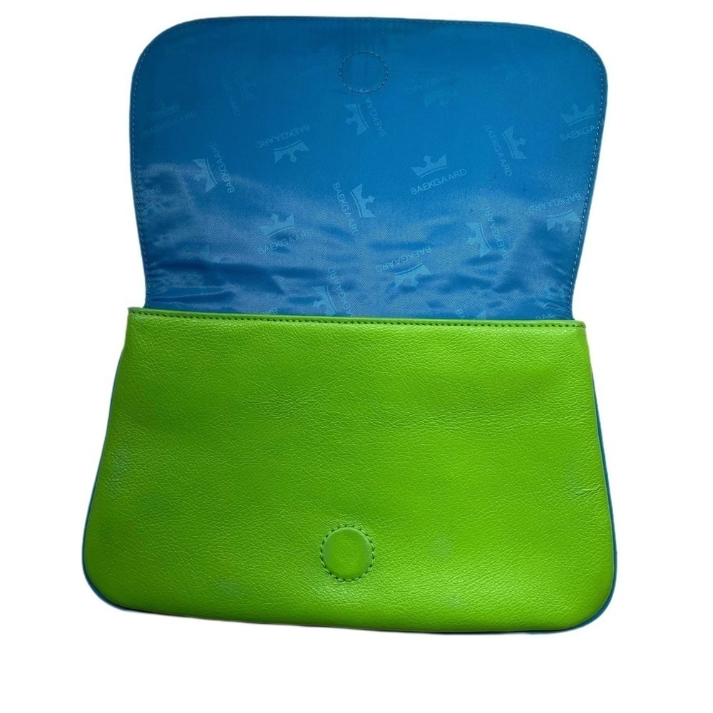 BAEKGAARD Cluth Bag - Green & Blue Magnet Clasp